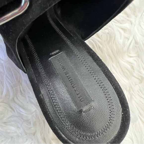 Alexander Wang Nadia Suede Open Toe Bootie Black Designer Casual Women’s EU 41 - Picture 6 of 12